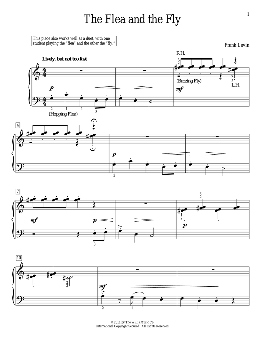 The Flea And The Fly The Flea And The Fly Piano Method scores gallery preview page 1