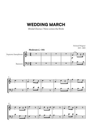 Book cover for Richard Wagner - Wedding March (Here comes the Bride) (for Soprano Saxophone and Bassoon)