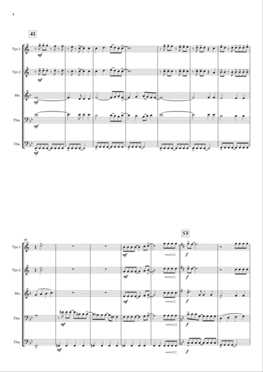 Everything Is Awesome (awesome Remixx!!!) Brass Ensemble scores gallery preview page 5
