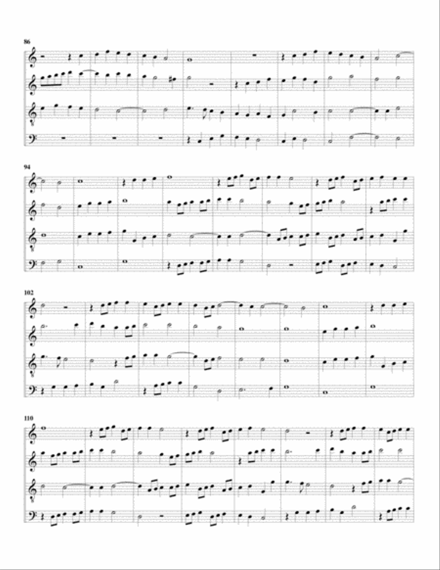 La Ghirardella a4 (Canzoni da suonare,1616, no.1) (arrangement for 4 recorders) Recorder scores gallery preview page 4