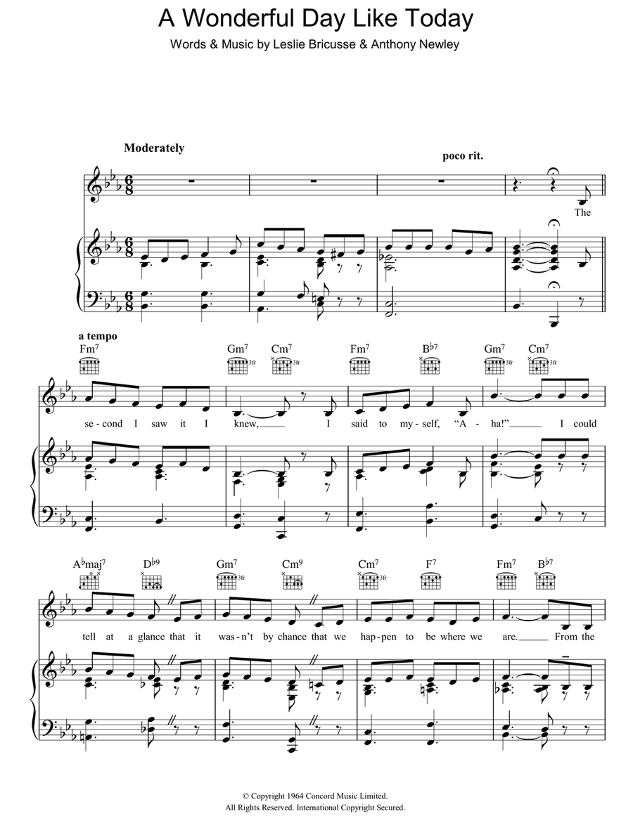 A Wonderful Day Like Today Guitar scores gallery preview page 1
