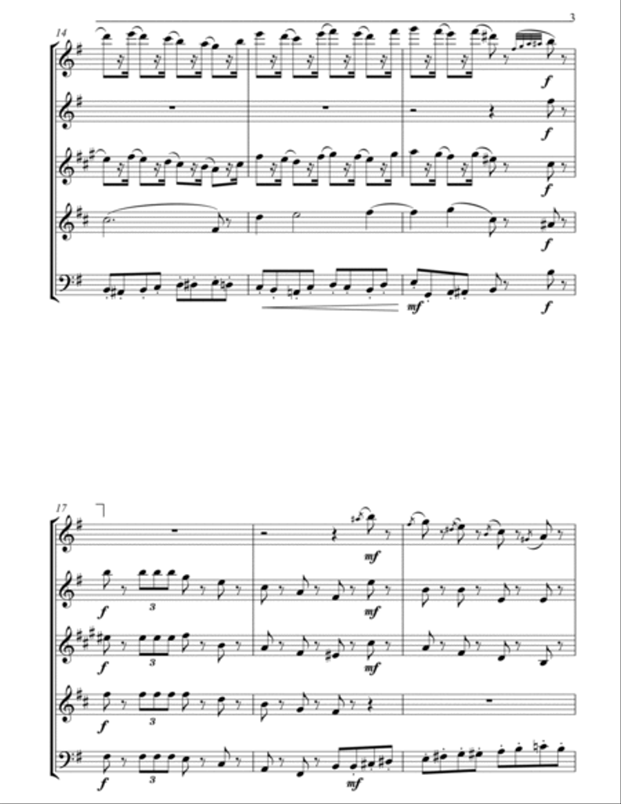 En Pointe with Tchaikovsky: : Wind Quintet Woodwind Quintet scores gallery preview page 4