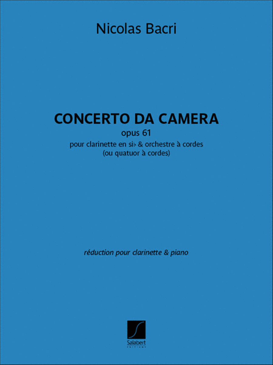 Concerto da camera opus 61 Clarinet Solo scores gallery preview page 1
