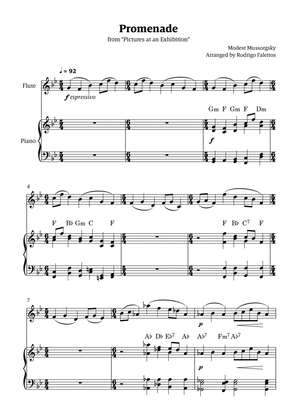 Promenade (from "Pictures at an Exhibition") - for solo flute and piano accompaniment