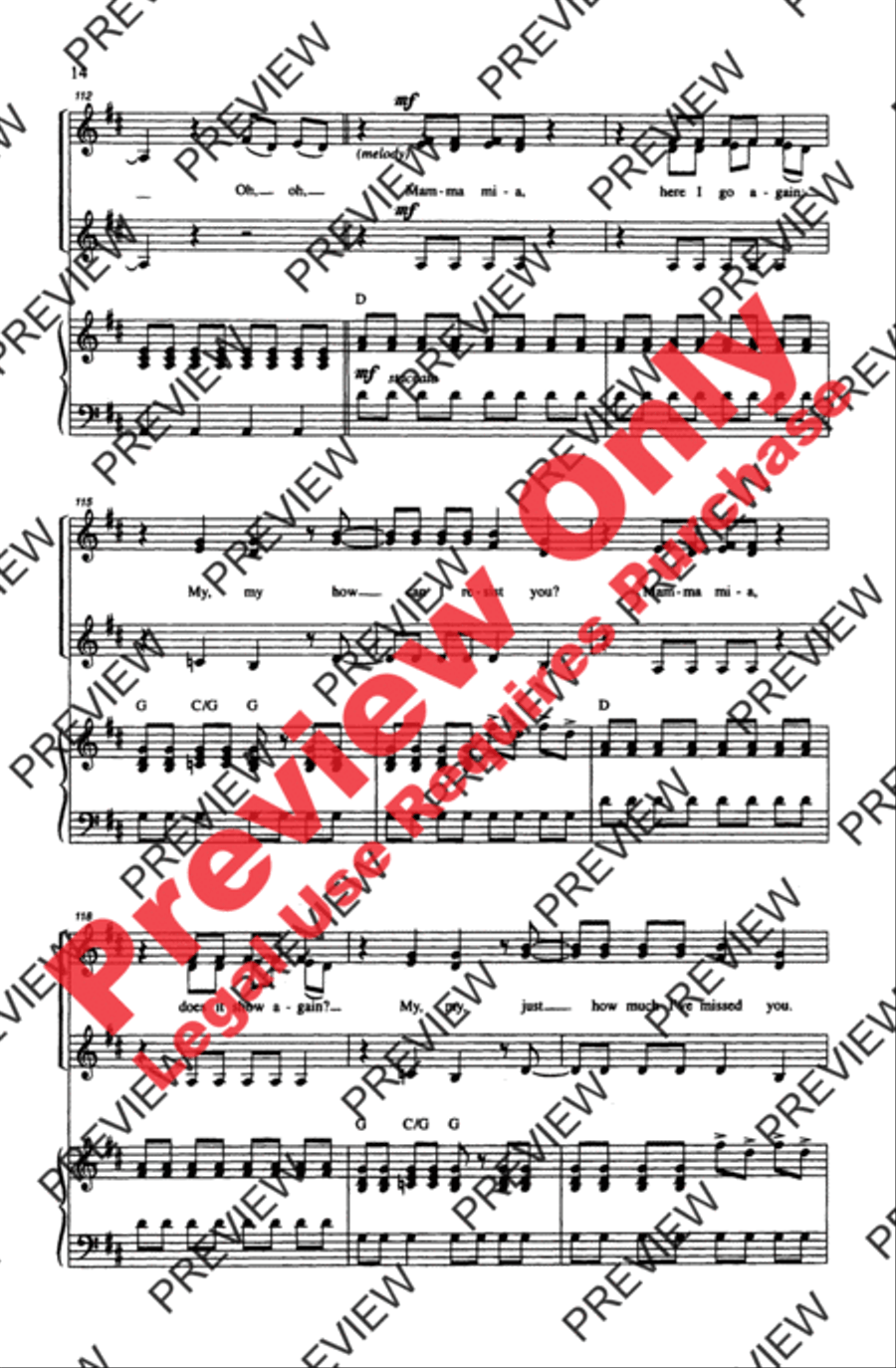 ABBA Forever! Women's Choir scores gallery preview page 14
