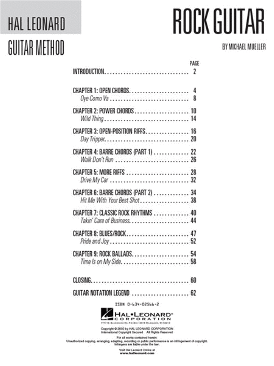 Hal Leonard Rock Guitar Method Electric Guitar scores gallery preview page 3