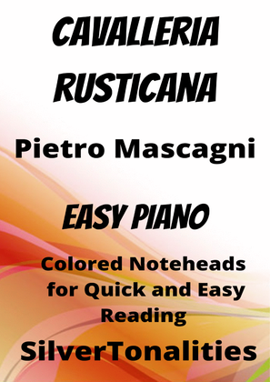 Cavalleria Rusticana Easy Piano Sheet Music with Colored Notation