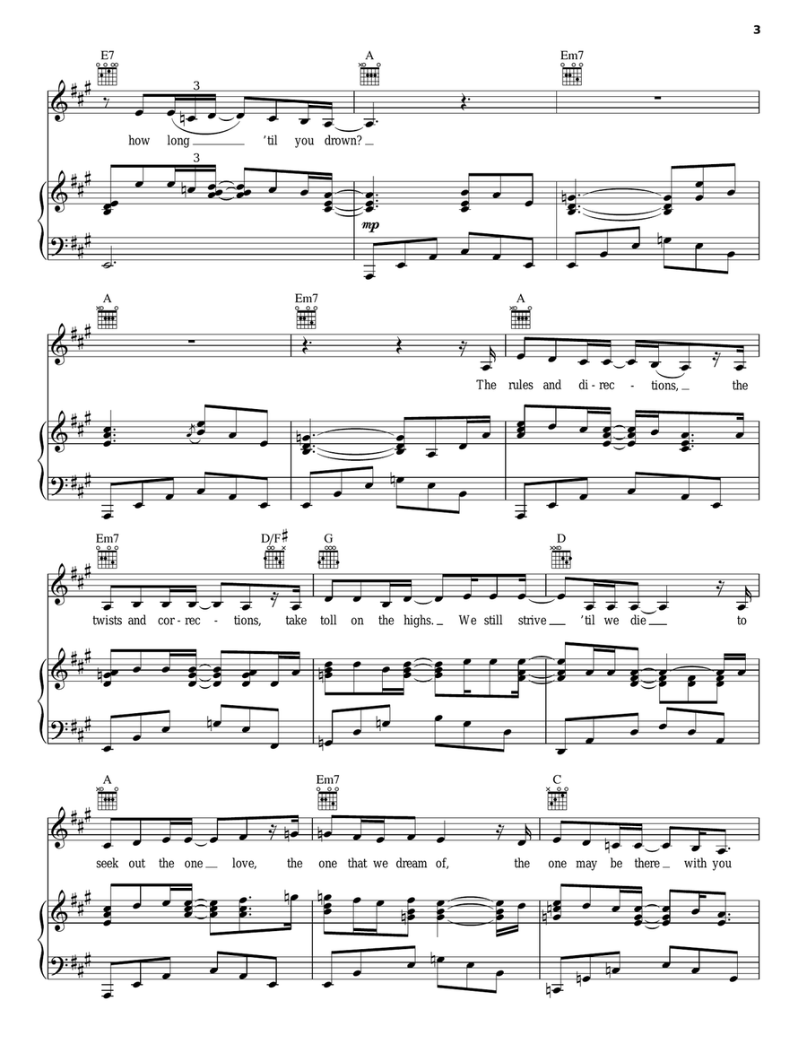 Rivers Of Love Rivers Of Love Piano, Vocal, Guitar scores gallery preview page 3