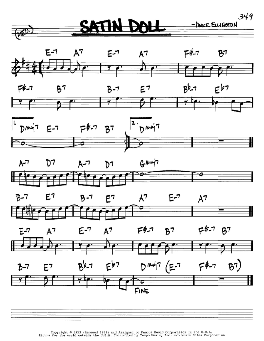 Satin Doll Satin Doll Piano scores gallery preview page 1