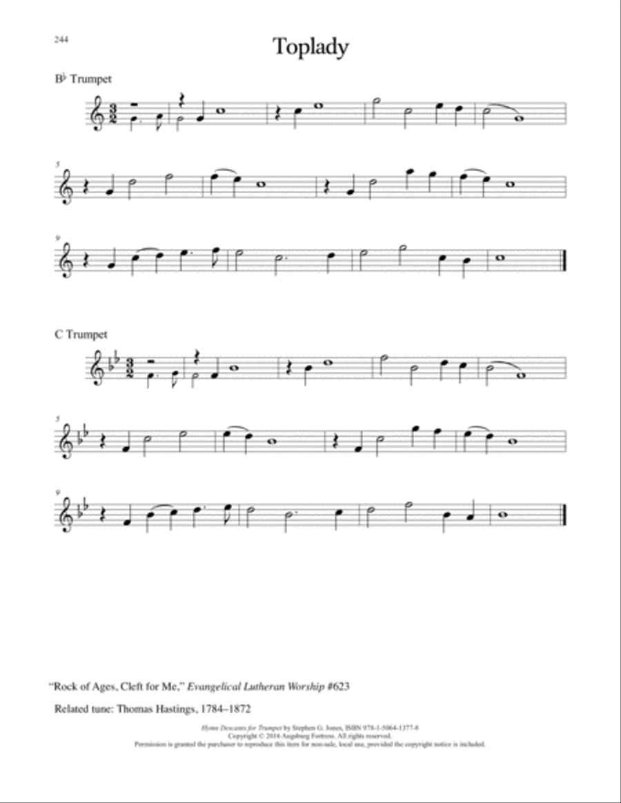Hymn Descants for Trumpet C Trumpet scores gallery preview page 245