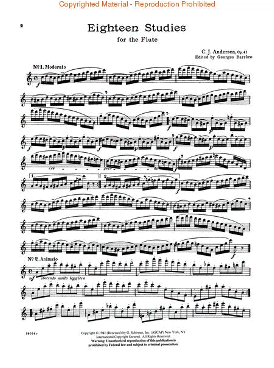 Eighteen Studies Flute scores gallery preview page 2