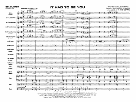 It Had to Be You: Score