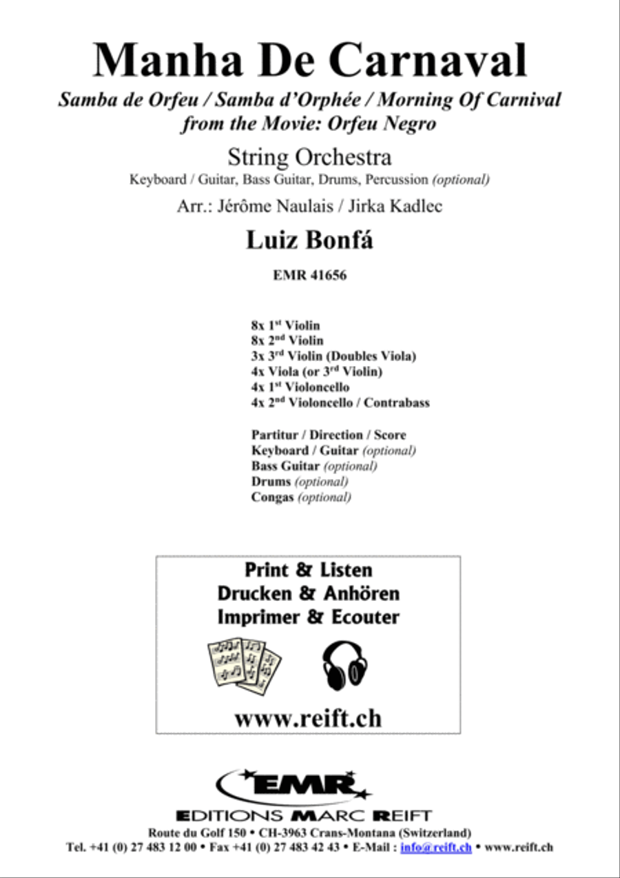 Manha De Carnaval String Orchestra scores gallery preview page 2