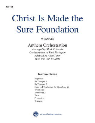 Book cover for Christ Is Made the Sure Foundation Orchestration