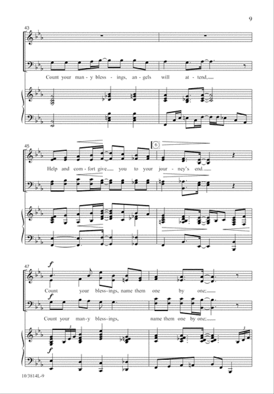 Count Your Blessings 4-Part scores gallery preview page 9