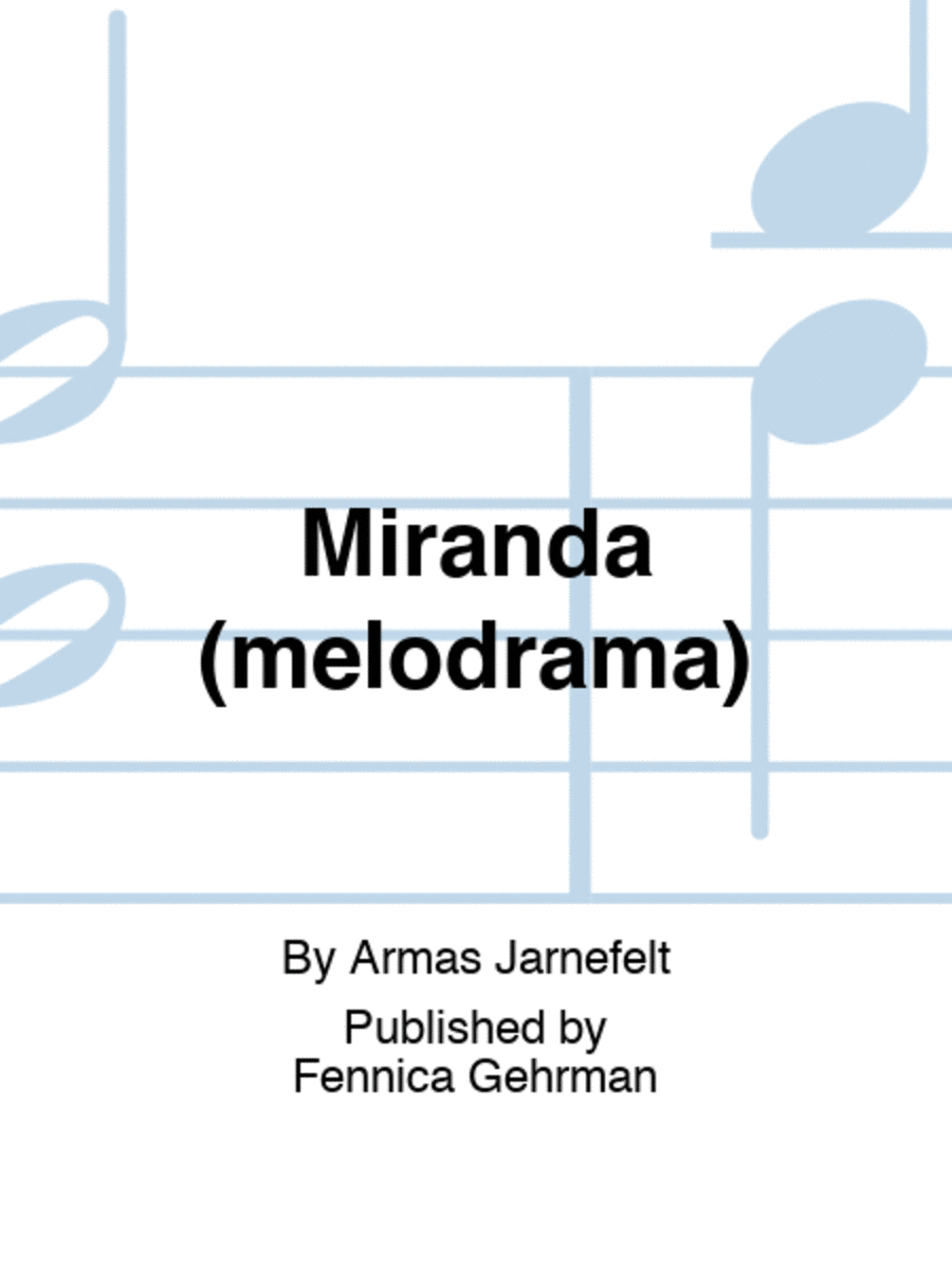 Miranda, melodrama Miranda, melodrama Orchestra scores gallery preview page 1