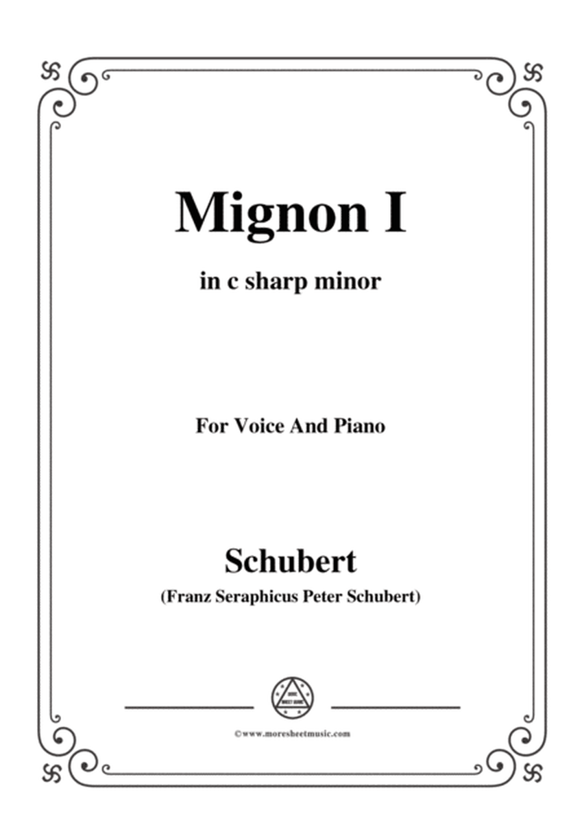 Schubert-Mignon I,D.726,in c sharp minor,for Voice&Piano image number null