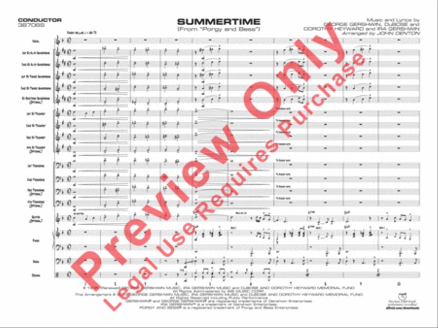 Summertime Jazz Ensemble scores gallery preview page 20