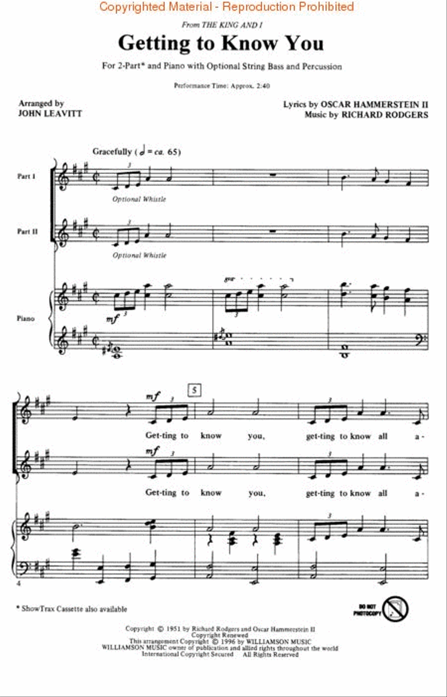 Getting to Know You 2-Part scores gallery preview page 2