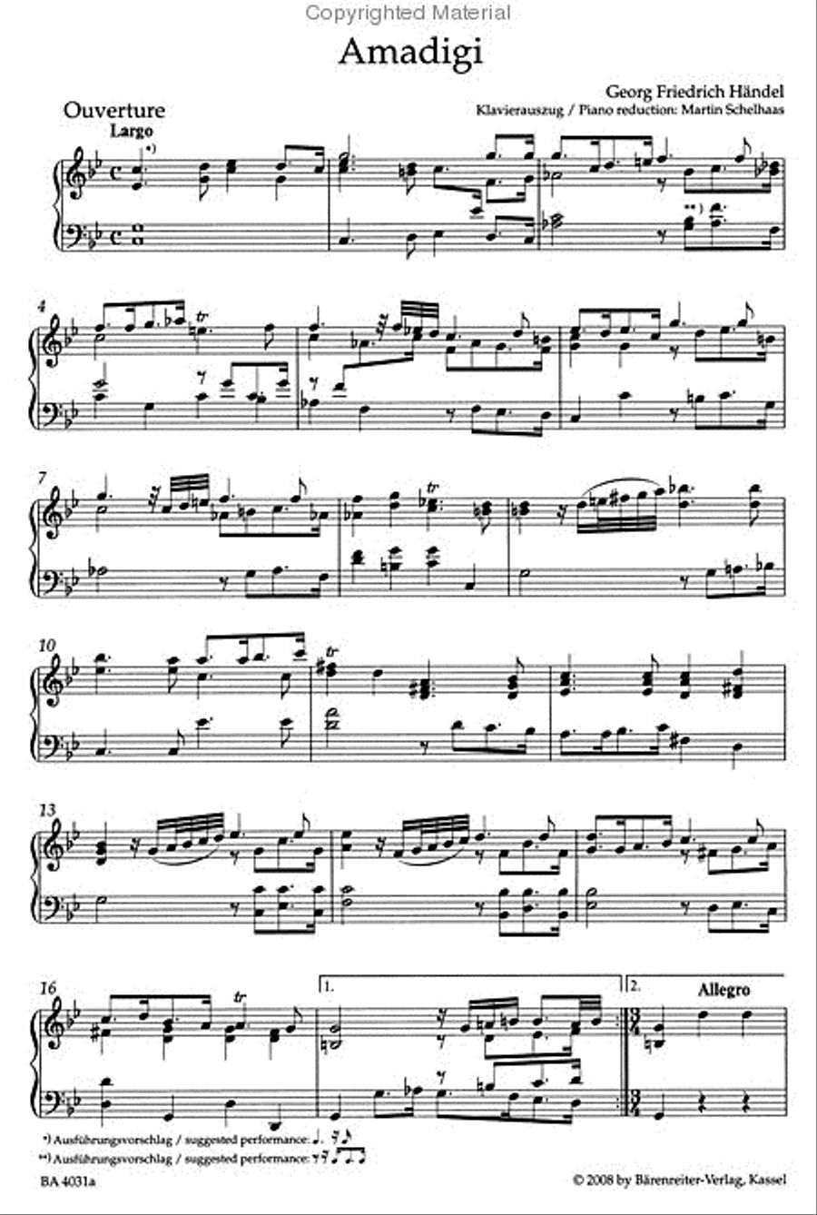 Amadigi HWV 11 Recorder scores gallery preview page 2
