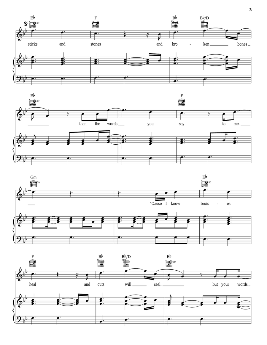 Sticks And Stones Acoustic Guitar scores gallery preview page 3