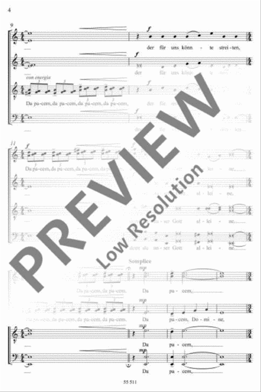 Da pacem, Domine - Verleih uns Frieden 4-Part scores gallery preview page 5