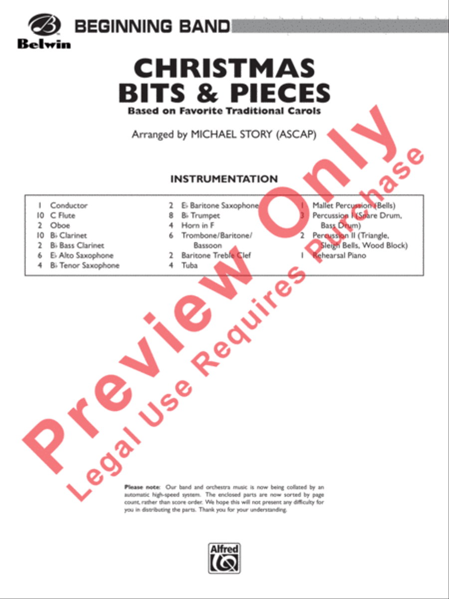 Christmas Bits & Pieces (based on Favorite Traditional Carols) Concert Band scores gallery preview page 2