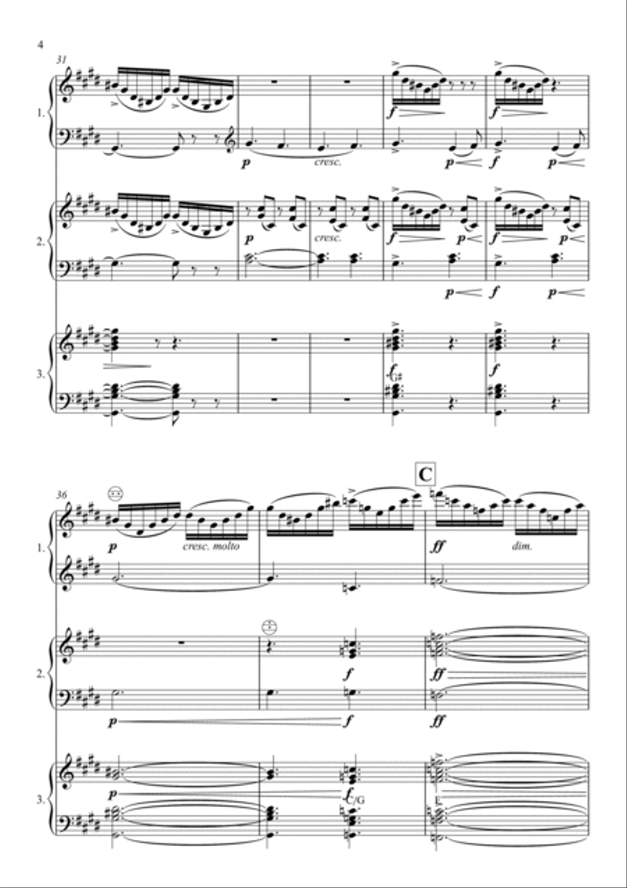 E. Grieg: Morning Mood / Morgenstemning (Accordion Trio) Chamber Music scores gallery preview page 4