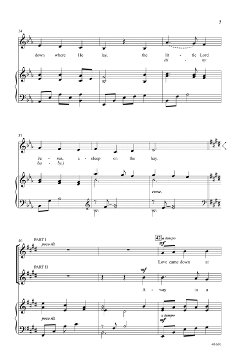 Love Came Down Choir scores gallery preview page 4