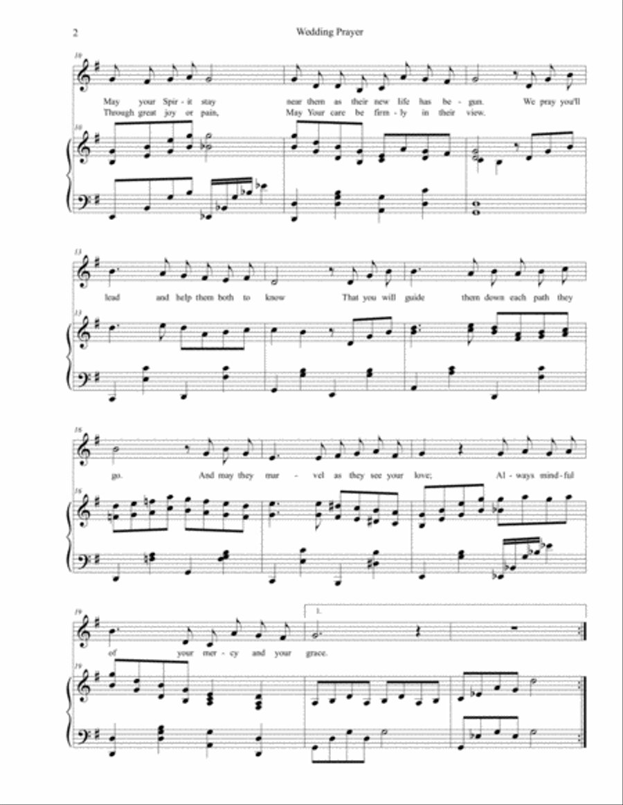 Wedding Prayer Low Voice scores gallery preview page 4