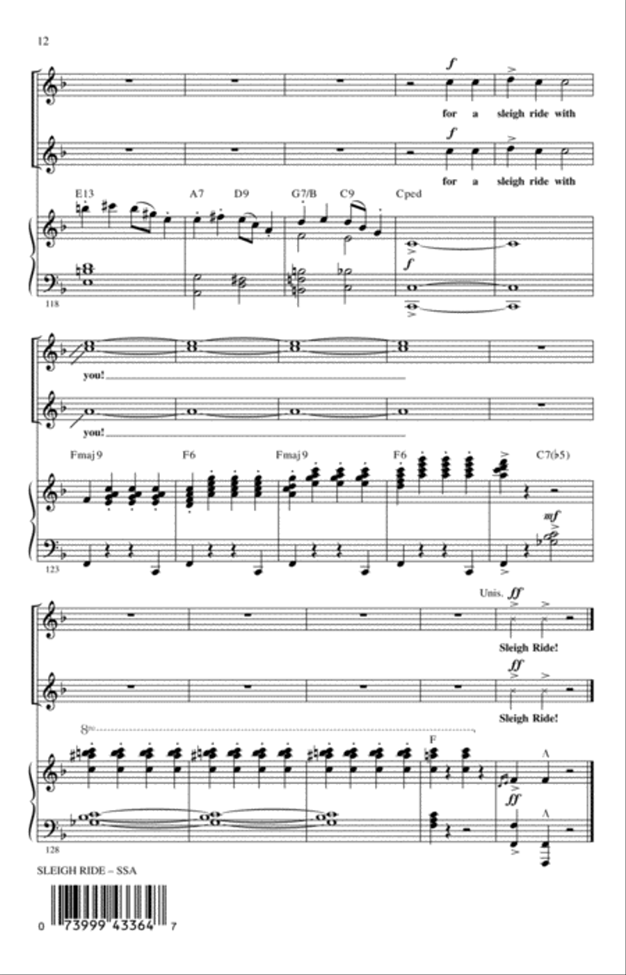 Sleigh Ride (arr. Mark Brymer) SSA scores gallery preview page 11