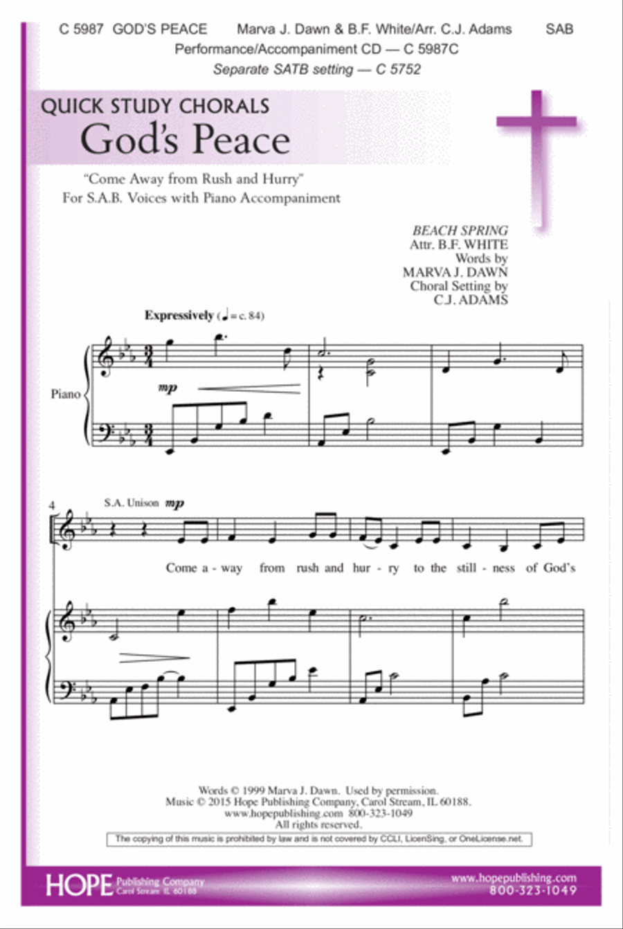 God's Peace God's Peace 3-Part scores gallery preview page 2