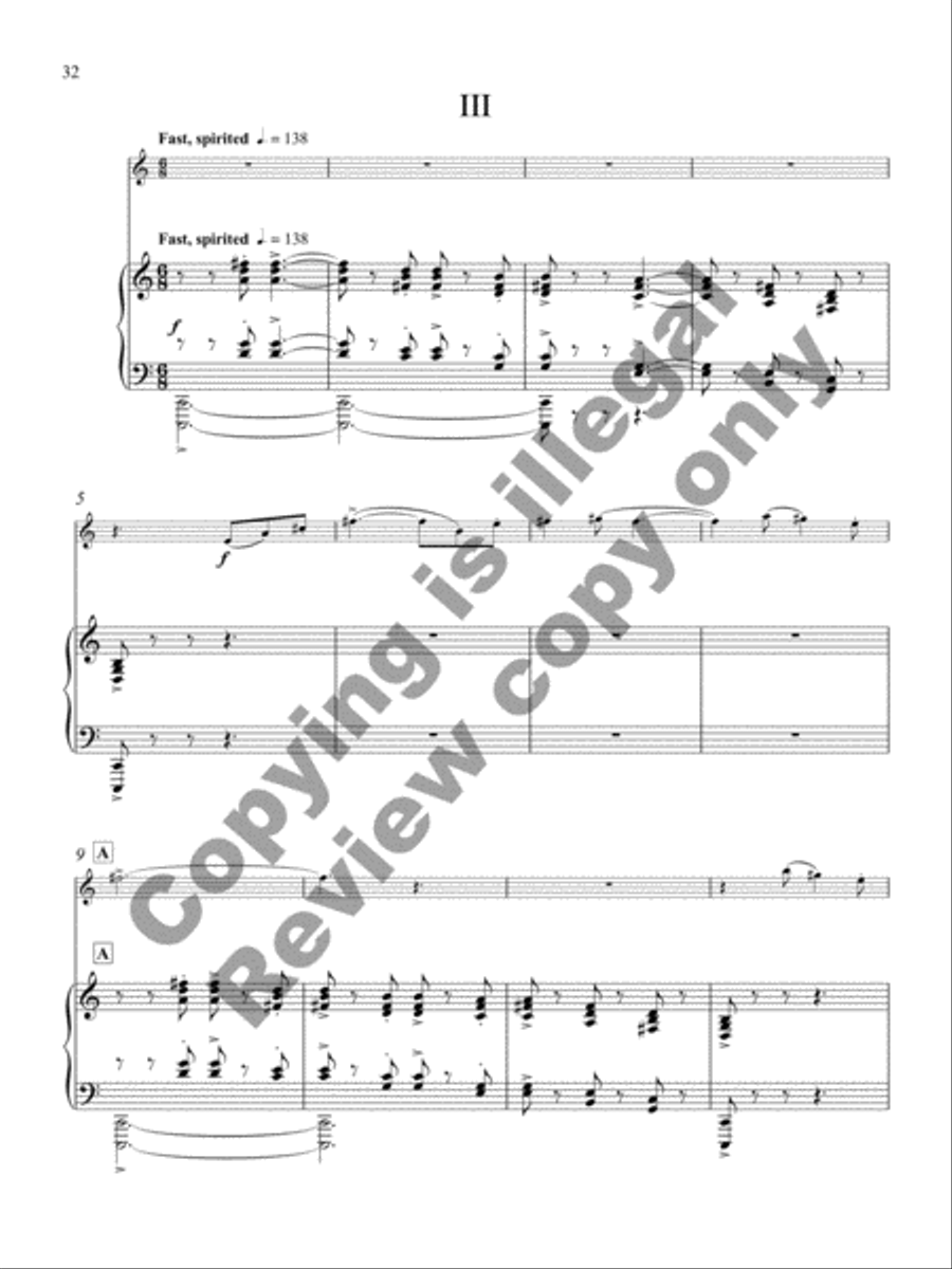 Sonata for Clarinet and Piano Clarinet Solo scores gallery preview page 14