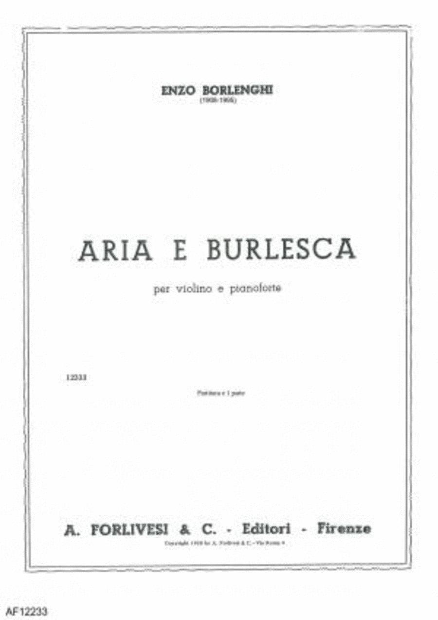Aria e burlesca Violin Solo scores gallery preview page 1