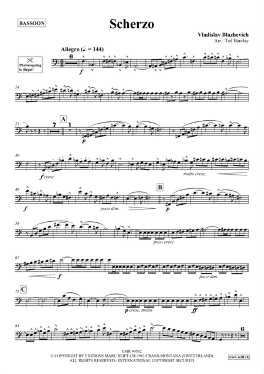 Scherzo Bassoon Solo scores gallery preview page 2
