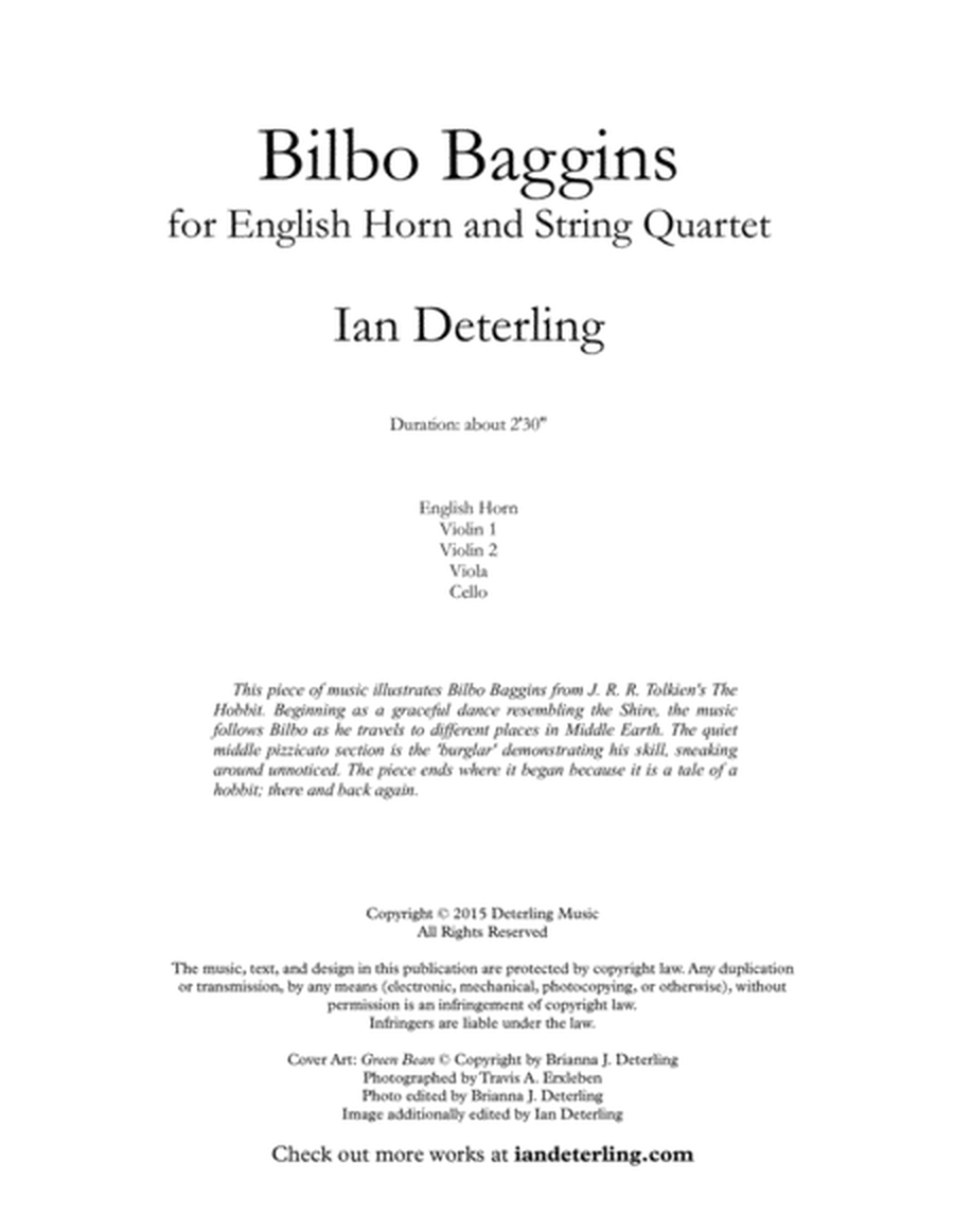 Bilbo Baggins (for English Horn and String Quartet)