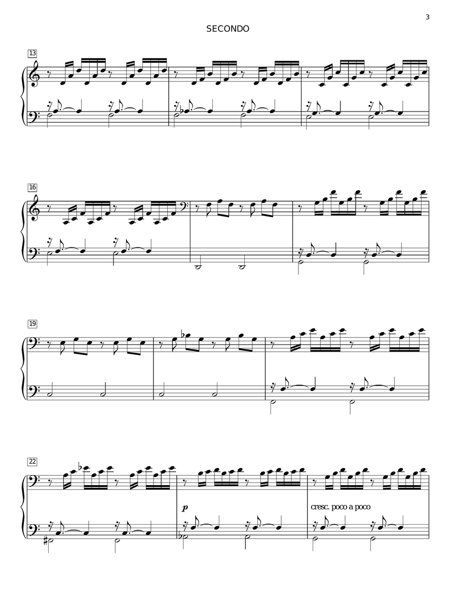 Prelude In C Major Piano Duet scores gallery preview page 3