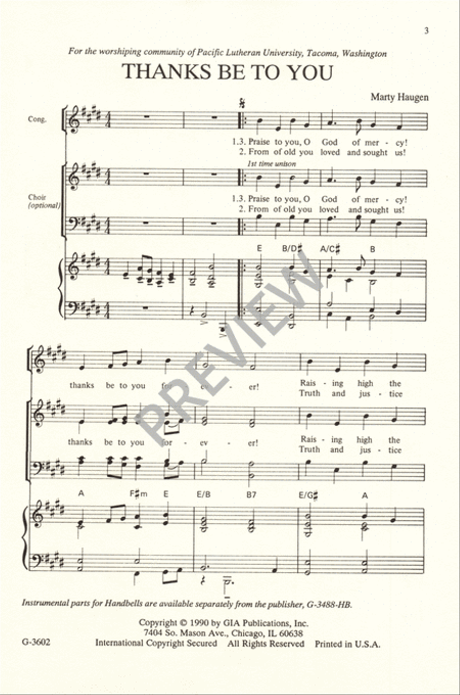 Thanks Be to You 4-Part scores gallery preview page 4