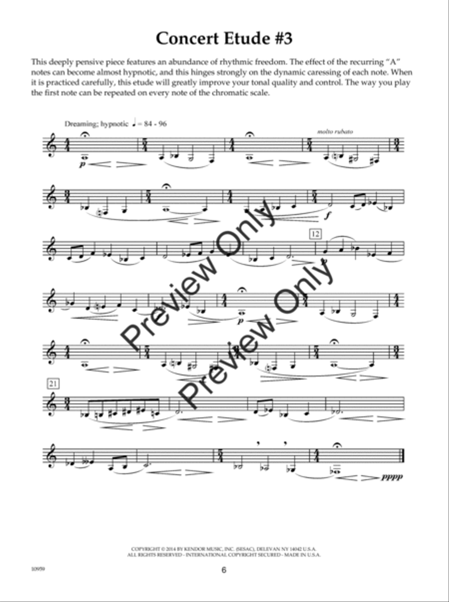 Concert Etudes B-Flat Clarinet scores gallery preview page 7