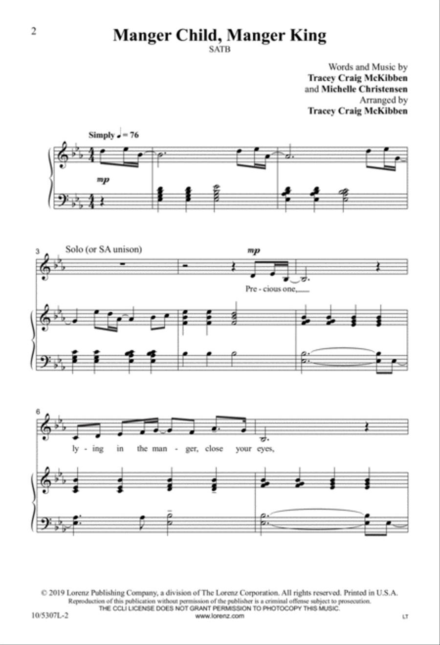 Manger Child, Manger King 4-Part scores gallery preview page 2