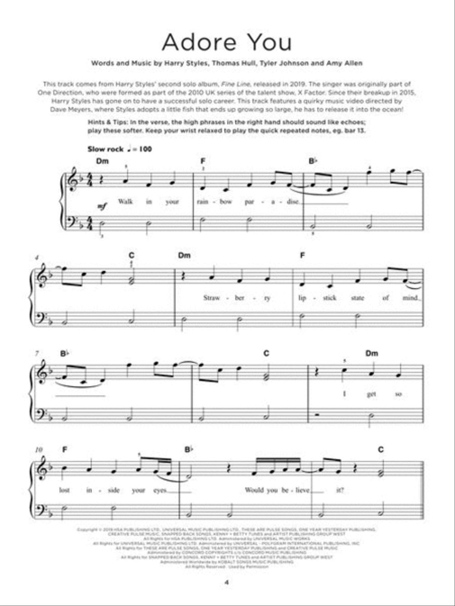 40 Pop Songs for Kids Easy Piano scores gallery preview page 5