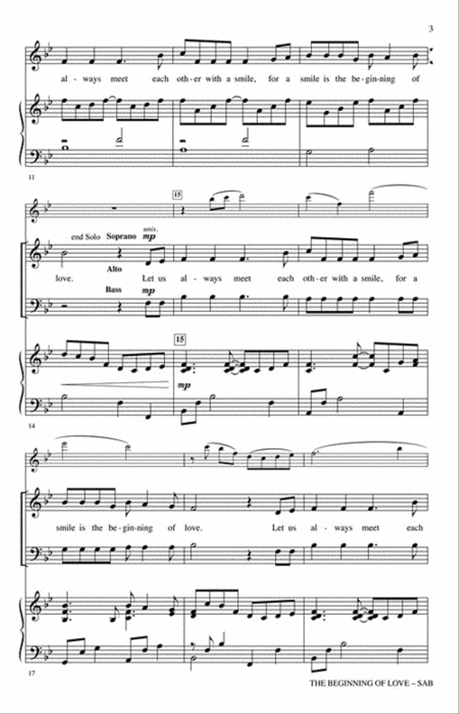 The Beginning of Love The Beginning of Love 3-Part scores gallery preview page 3