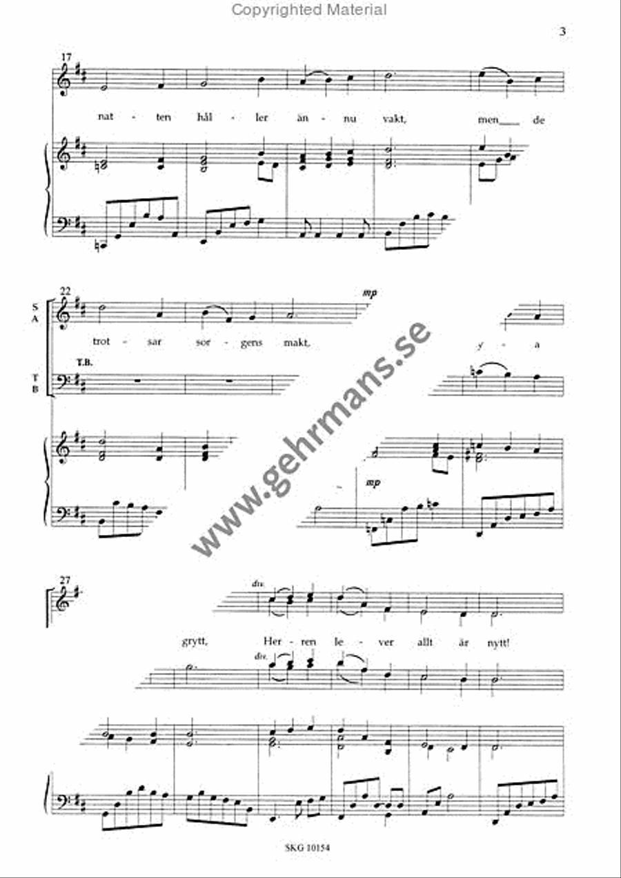 Herren lever, allt ar nytt! 4-Part scores gallery preview page 3
