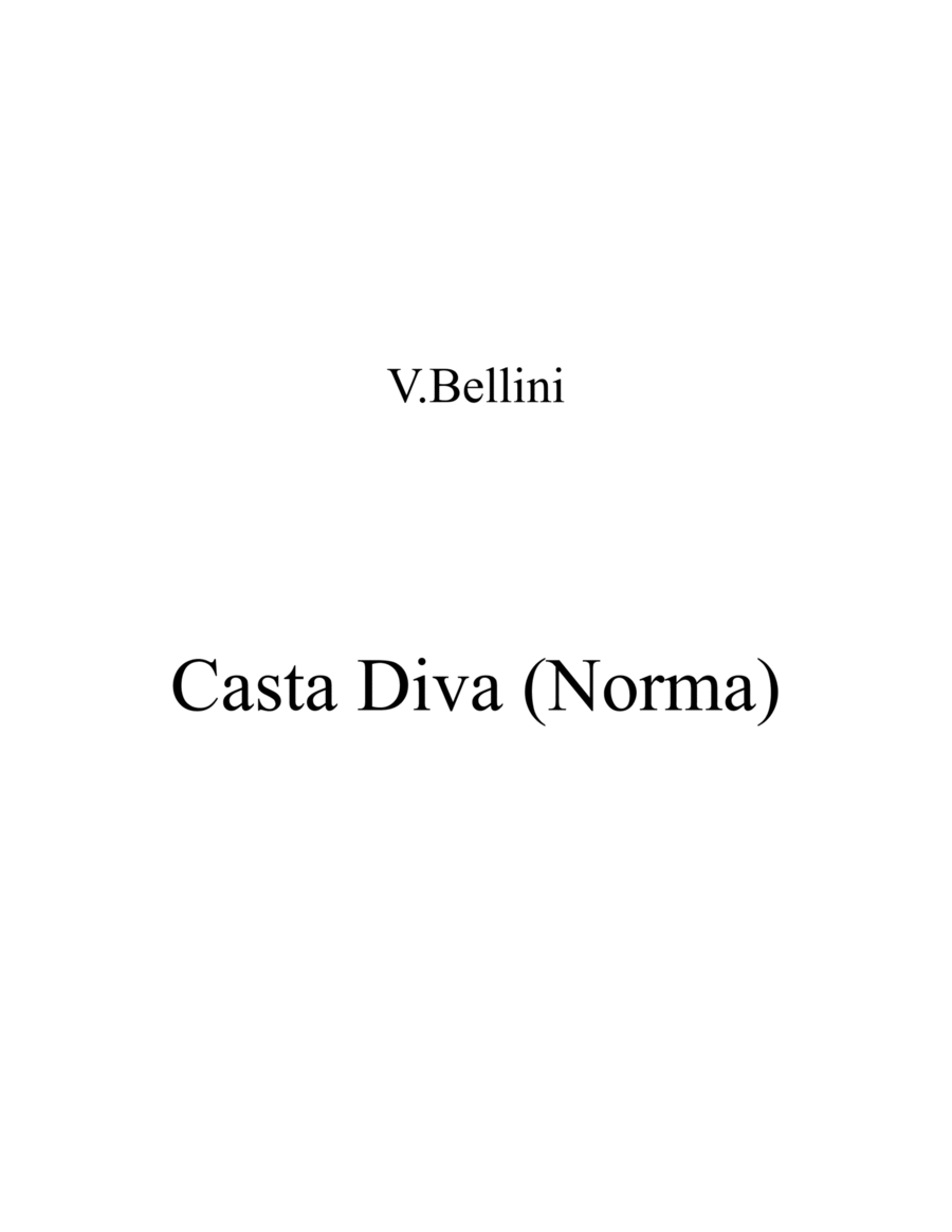 Casta Diva (Bellini)_C - major key (or relative minor key) Piano Solo scores gallery preview page 1