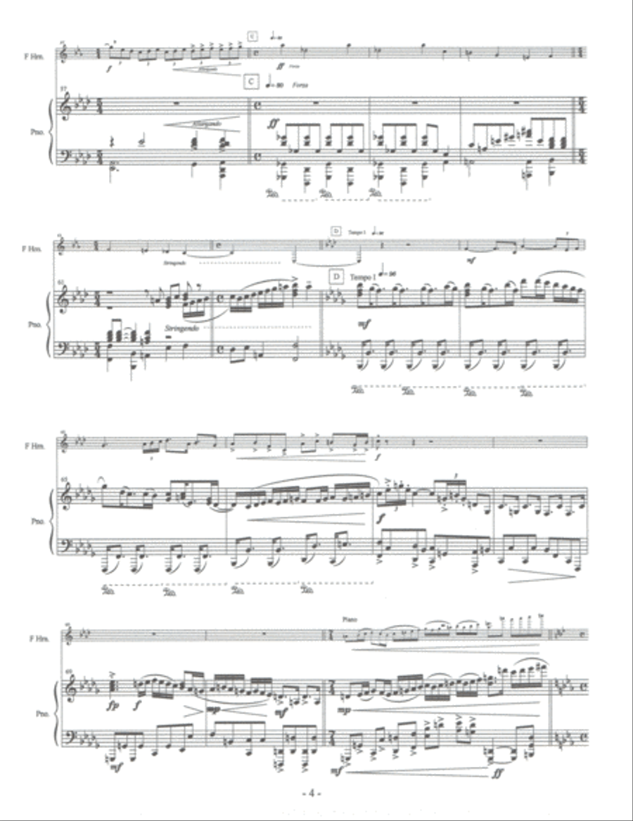 Sonata in C minor for French Horn and Piano Brass Duet scores gallery preview page 5