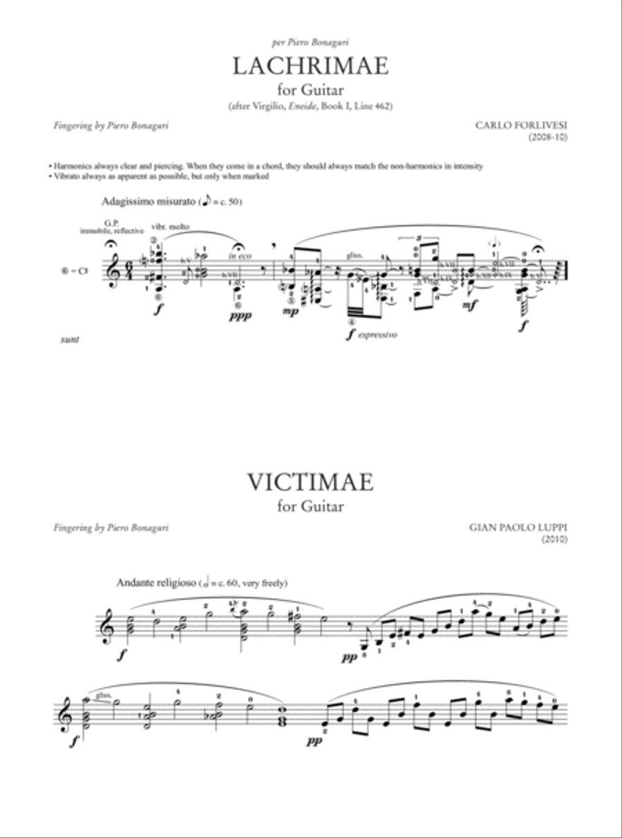 Envision the Music. Contemporary Music Anthology for Guitar (Anzaghi, Bombardelli, Cattaneo, Forlivesi, Luppi, Reghezza) Acoustic Guitar scores gallery preview page 4
