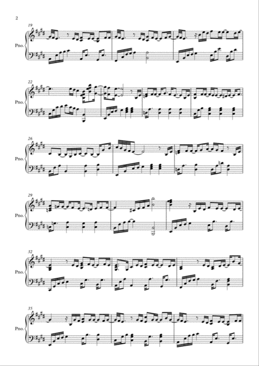 Hero Hero Piano Solo scores gallery preview page 2