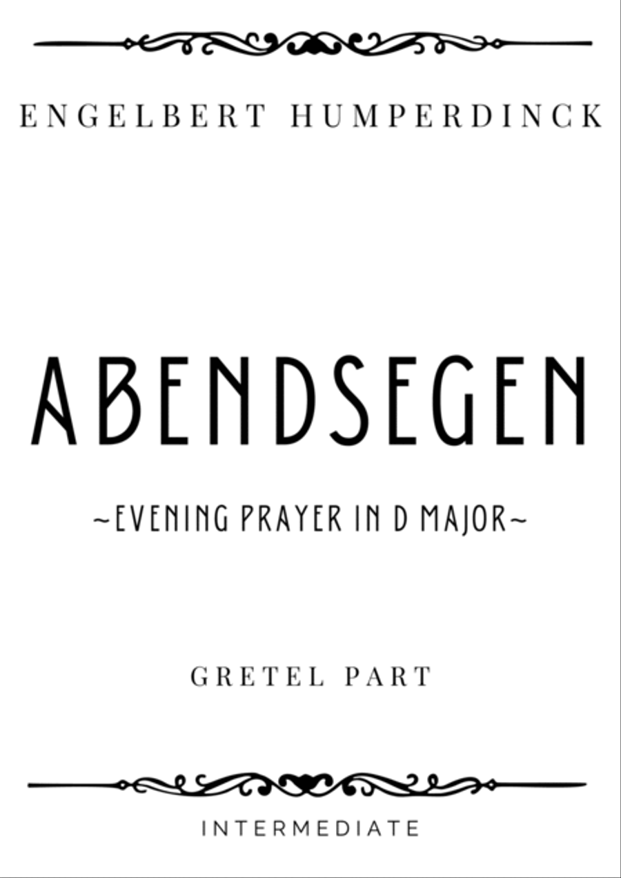 Humperdinck - Evening Prayer (Abendsegen) in D Major - Intermediate Piano scores gallery preview page 5