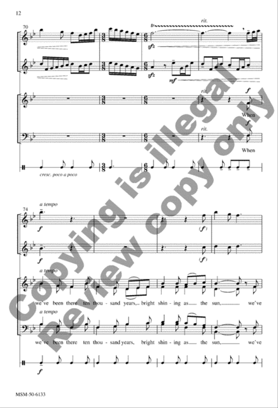 Amazing Grace 4-Part scores gallery preview page 11