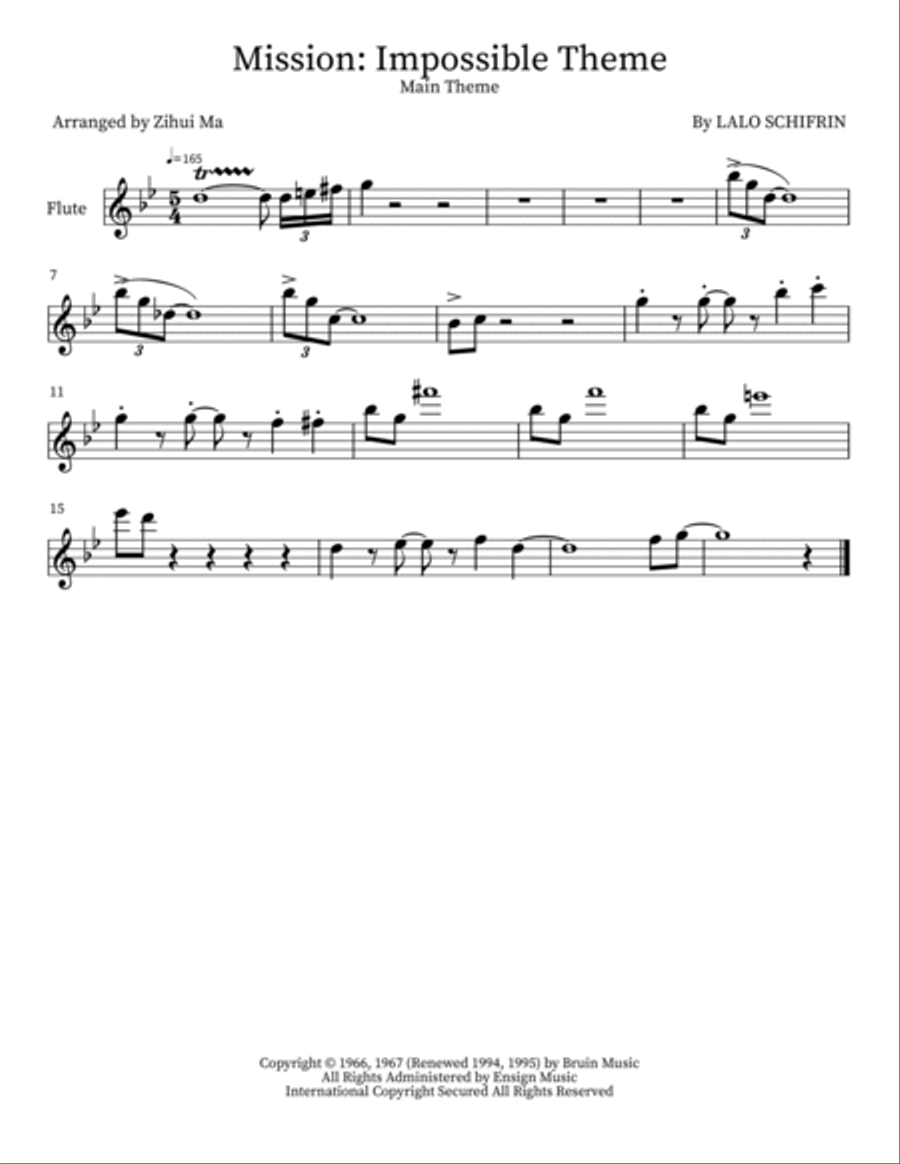 Mission: Impossible Theme Small Ensemble scores gallery preview page 3